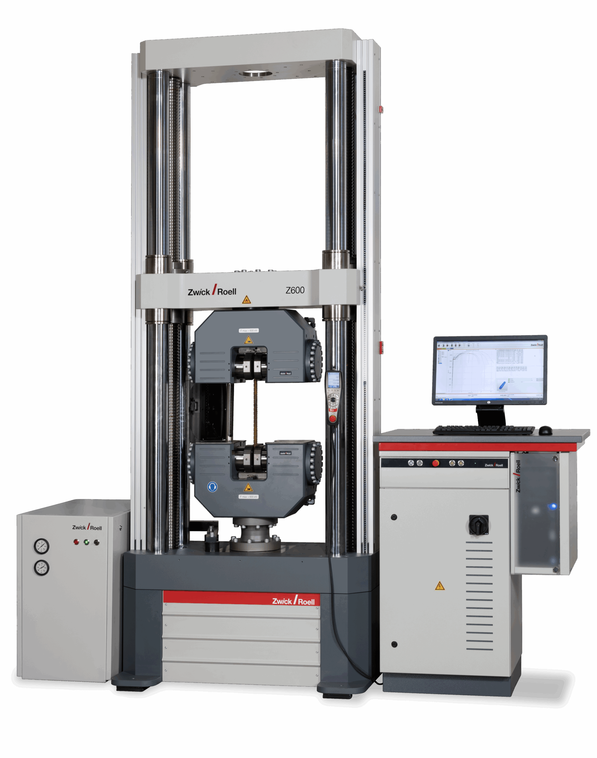 ZRS erbjuder dragprovningsmaskiner från ZwickRoell för tunga testlaster från 330 kN till 2 500 kN. Dessa maskiner är utvecklade för att hantera extrema krafter och används inom metall-, komposit- och byggindustrin.